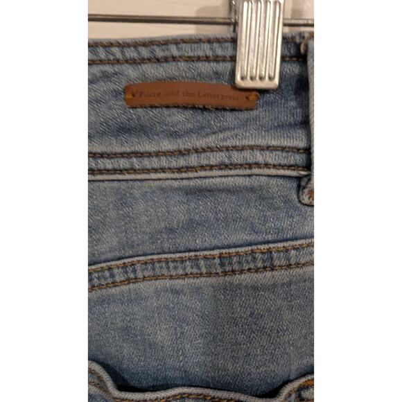 Pilcro and the Letterpress Anthropologie High-Waisted Pleated Jeans 27 - Picture 3 of 8